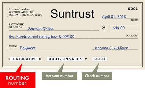 truist routing|061000104 routing which bank.